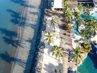 Sheraton Fiji Golf & Beach Resort aeriel ofpools