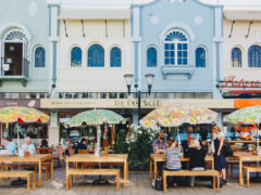 an al fresco dining on buzzy New Regent Street