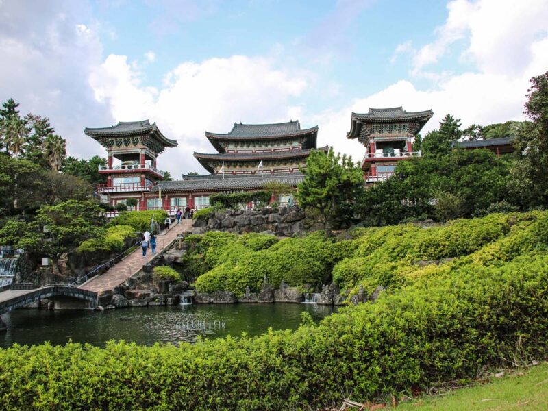 The Buddhist temple of Yakcheonsa Jeju Island