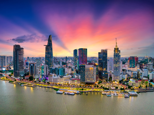 the Ho Chi Minh City in Vietnam