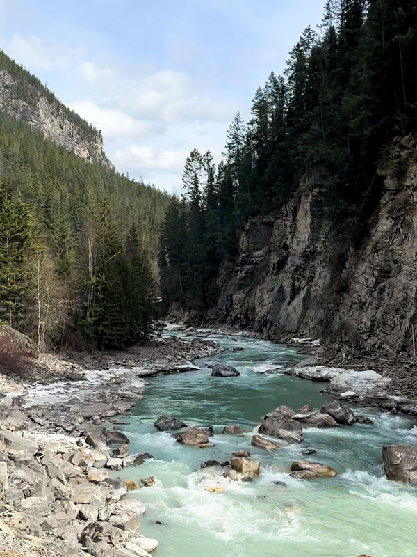 gushing rivers in Canada