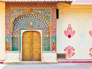 the lotus gate at City Palace, Jaipur