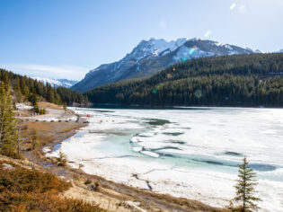 the Two Jack Lake in Banff National Park