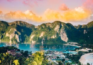 an aerial view of Krabi, Thailand