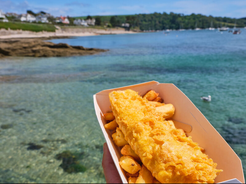 fish and chips in St. Mawes, Cornwall