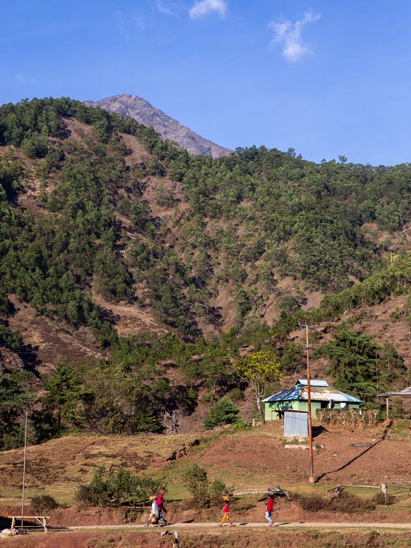 View from the town of Hatu Builicok, with Mount Ramelau peeking out of the background.