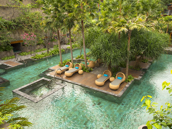 Secret Garden pool at Hotel Indigo Bali Seminyak Beach.