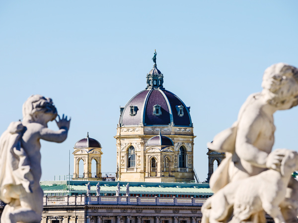 the Dome of Naturhistorisches Museum from the Palace of Justice, Vienna
