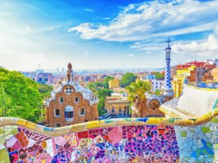 the Park Guell in Barcelona