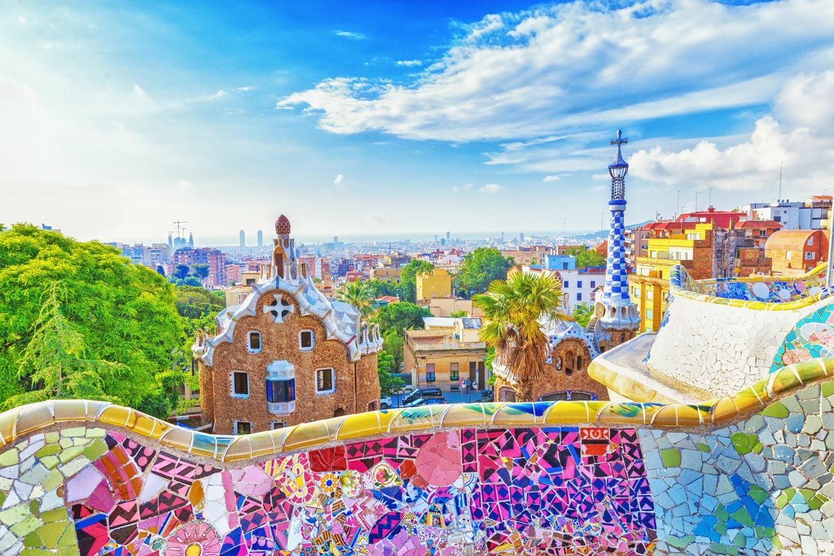 the Park Guell in Barcelona