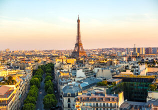 a wide-angle view of Paris