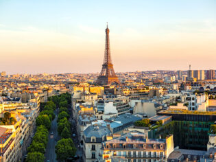 a wide-angle view of Paris