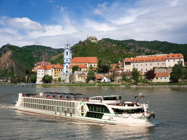 the Tauck ship sailing along the Danube