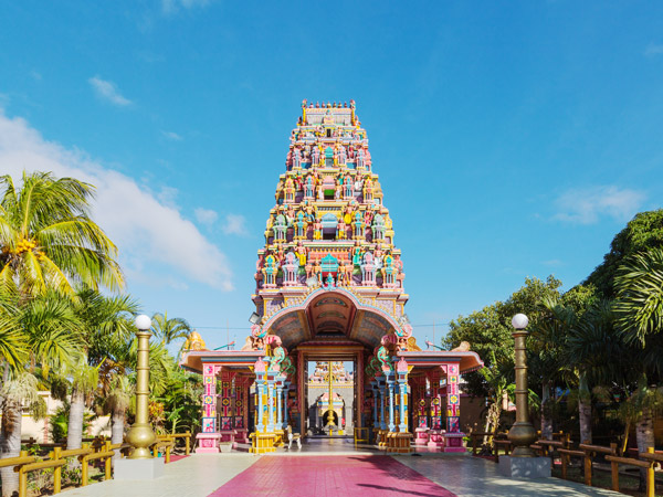 the Kalaisson Temple in Port Louis, Mauritius