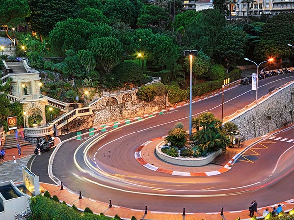 Grand Hotel hairpin in Monaco