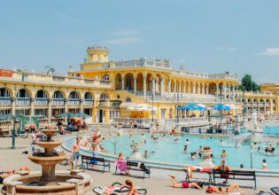 stop at Szechnyi Thermal Bathers Budapest with Viking river cruises