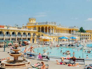 stop at Szechnyi Thermal Bathers Budapest with Viking river cruises