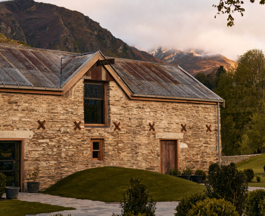 a historic building in Ayrburn, New Zealand