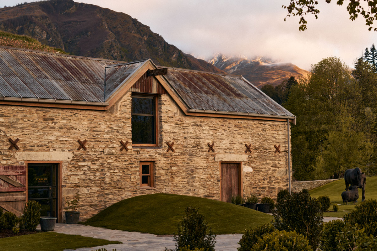 a historic building in Ayrburn, New Zealand