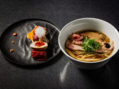 a bowl of ramen at Japanese Soba Noodles Tsuta