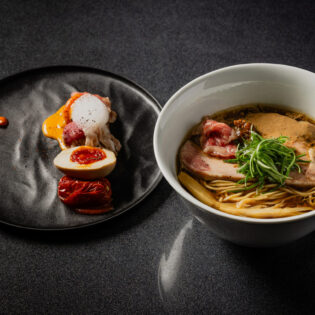 a bowl of ramen at Japanese Soba Noodles Tsuta