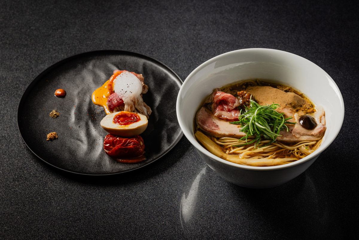 a bowl of ramen at Japanese Soba Noodles Tsuta