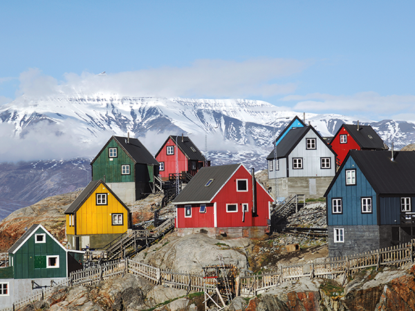 Colorful houses in Greenland