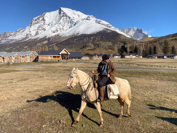 a horse rider in Patagonia