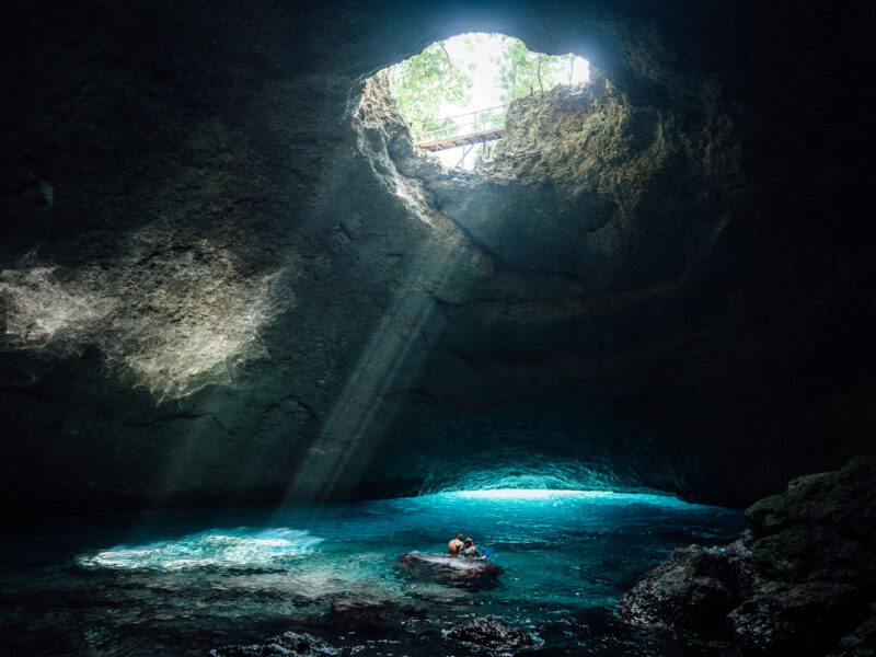 the Blue Cave on Tanna Island in Vanuatu