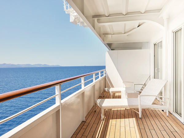 sea views from the verandah onboard Crystal Serenity