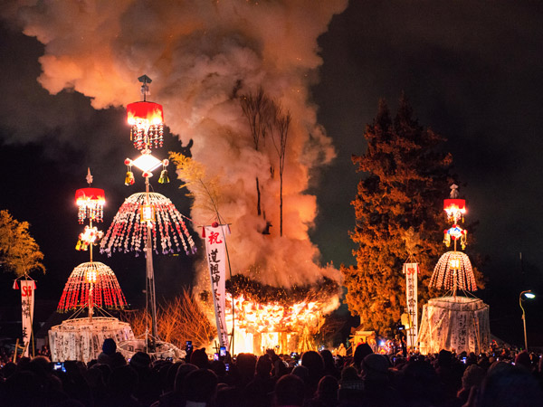 the Nozawa Fire Festival in Nagano Prefecture