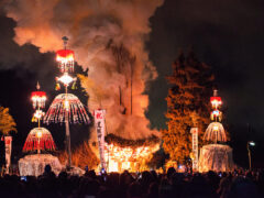 the Nozawa Fire Festival in Nagano Prefecture