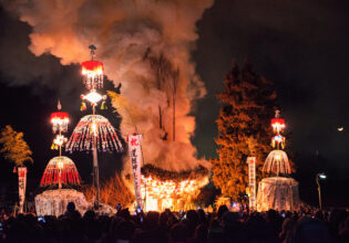 the Nozawa Fire Festival in Nagano Prefecture