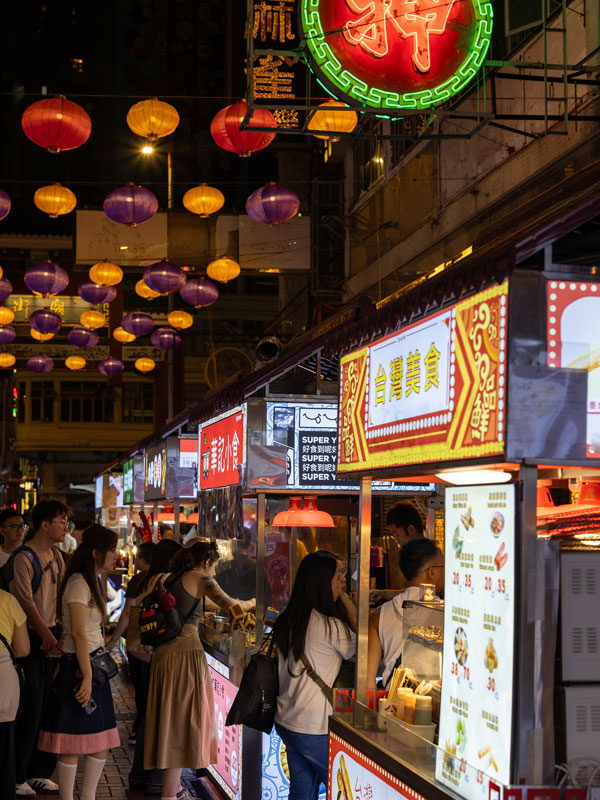 food stalls in Hong Kong, China