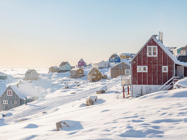 the Inuit village, Greenland