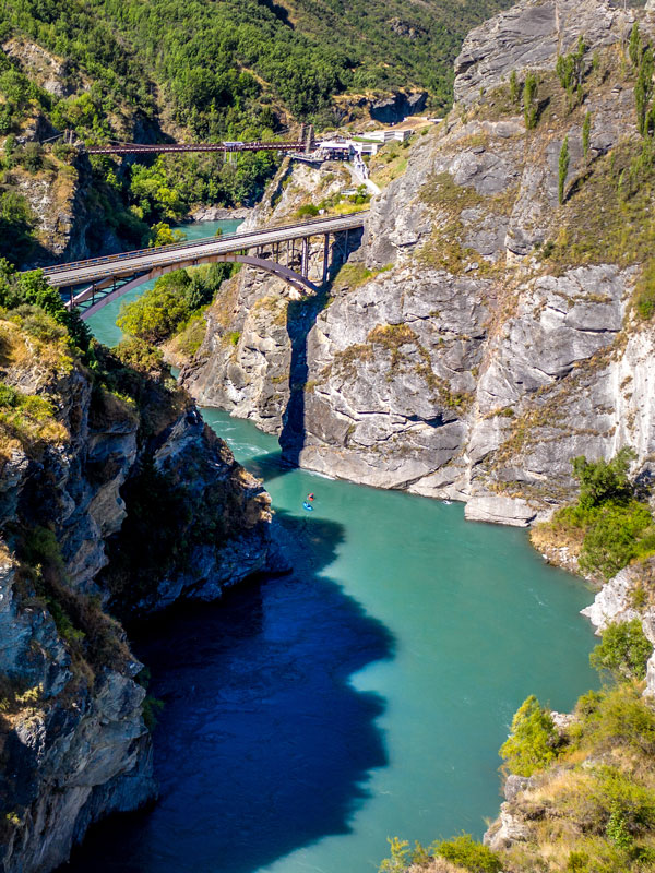 the Kawarau Bridge in Queenstown