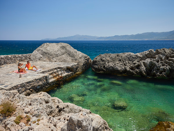 a tidal pool in Monemvasia island