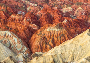 Danxia Landform, Colorful Danxia, Gansu, China