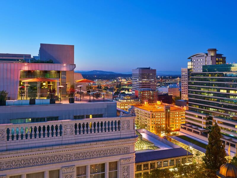 Rooftop view of The Nines in Portland