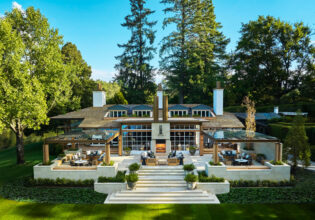 the exterior of Huka Lodge, New Zealand