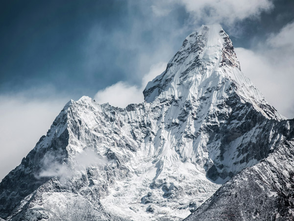 Himalayan mountain covered with snow