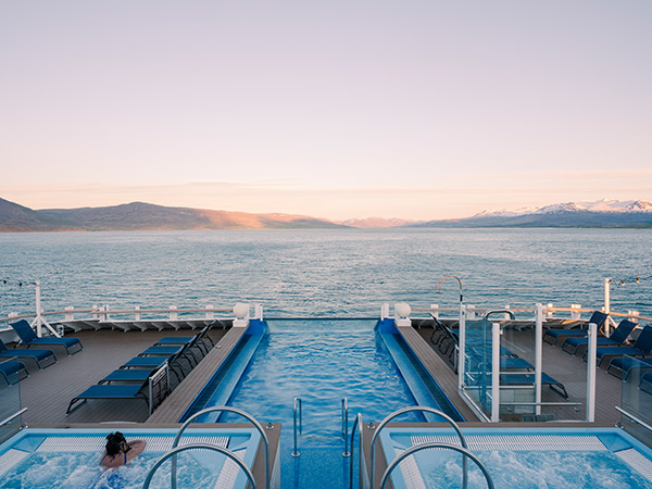 Hot Tubs on the deck of MS Fridtjof Nansen HX expeditions