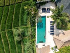 aerial view of PurePods Villa Kubu Dewi Sri