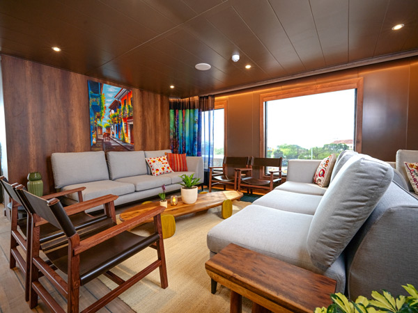 the main lounge onboard Magdalena, AmaWaterways
