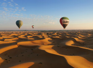 A Hot Air Balloon flight in Dubai.