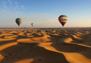 A Hot Air Balloon flight in Dubai.