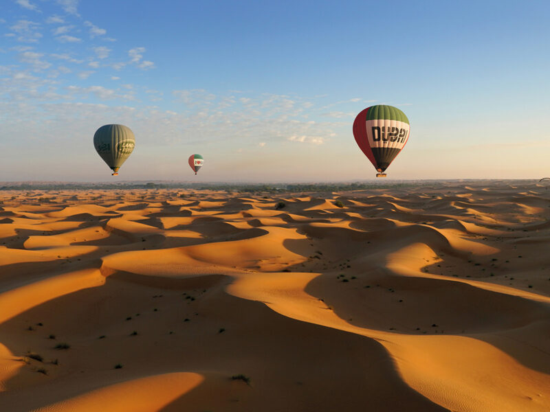 A Hot Air Balloon flight in Dubai.