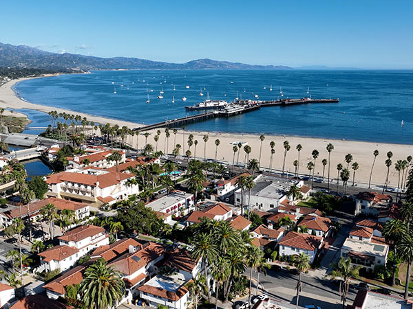 aerial of Santa Barbara