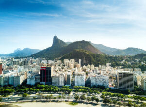 An aerial shot of Rio Di Janerio