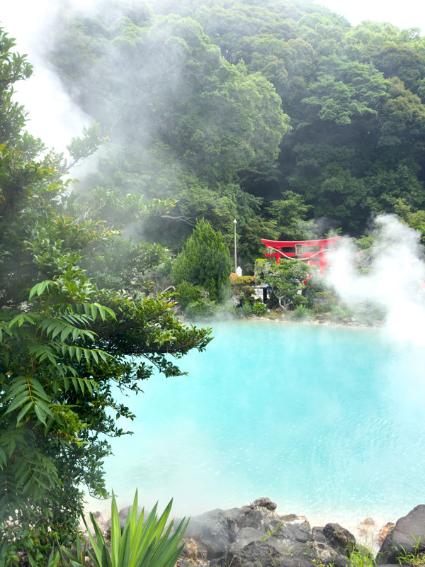 Beppu Umi Jigoku hot spring in Oita, Japan